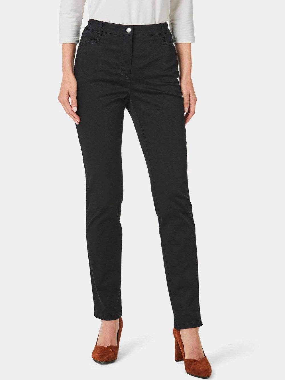 Goldner Baumwollhose CARLA Damen Baumwolle