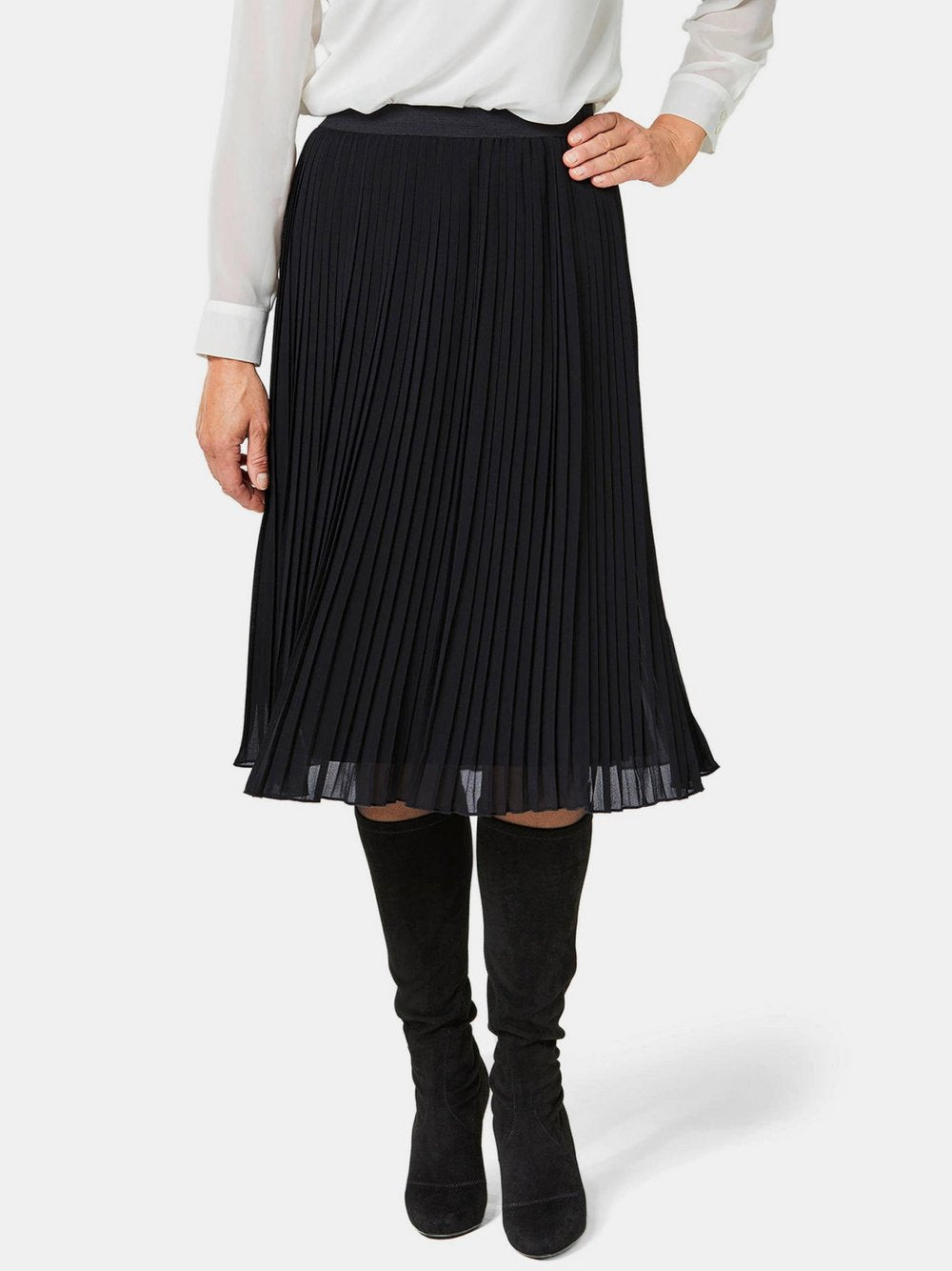 Goldner Plisseerock Damen