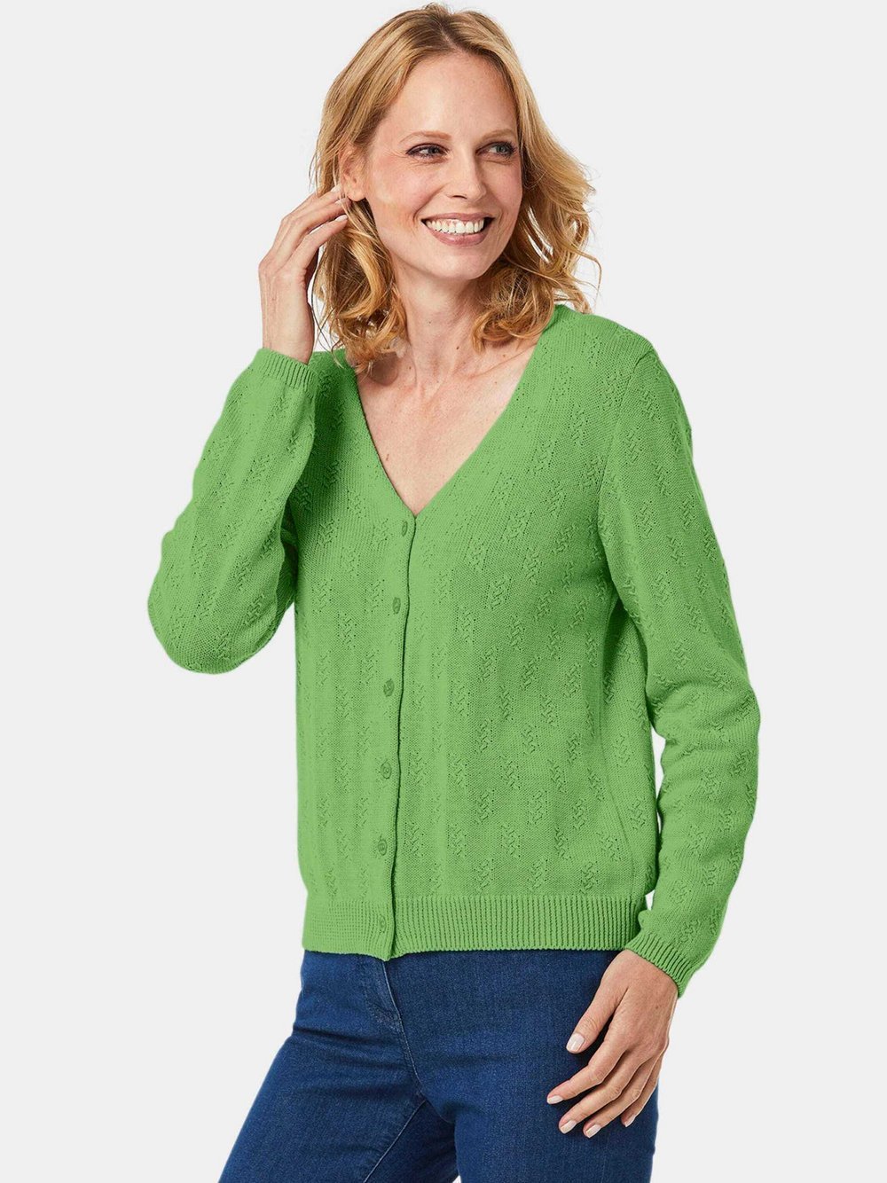 Goldner Cardigan Damen Baumwolle