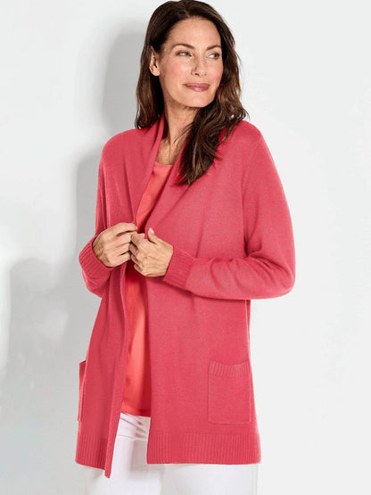 Goldner Strickjacke Damen Schurwolle