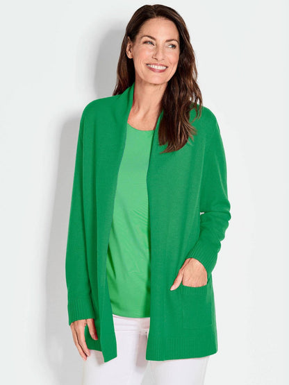 Goldner Strickjacke Damen Schurwolle