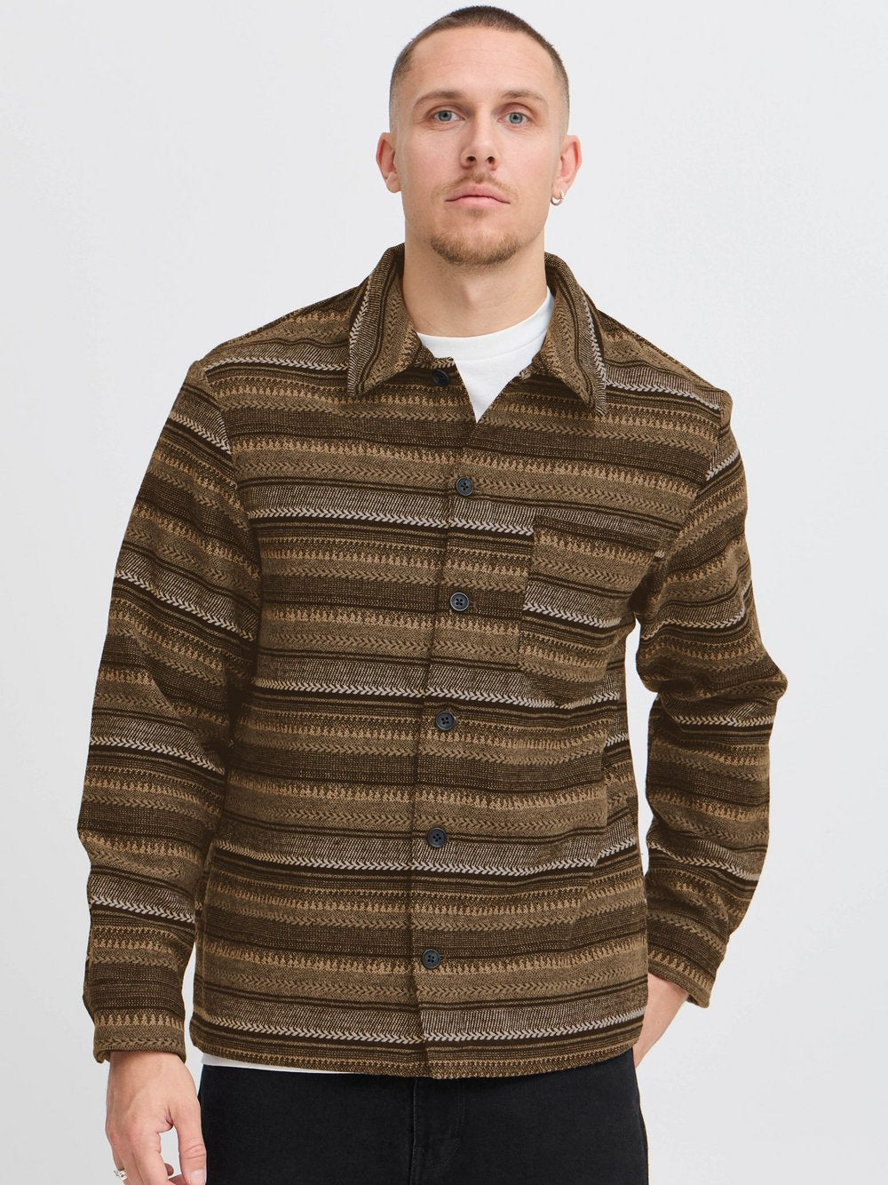 Solid Hemd Herren gemustert