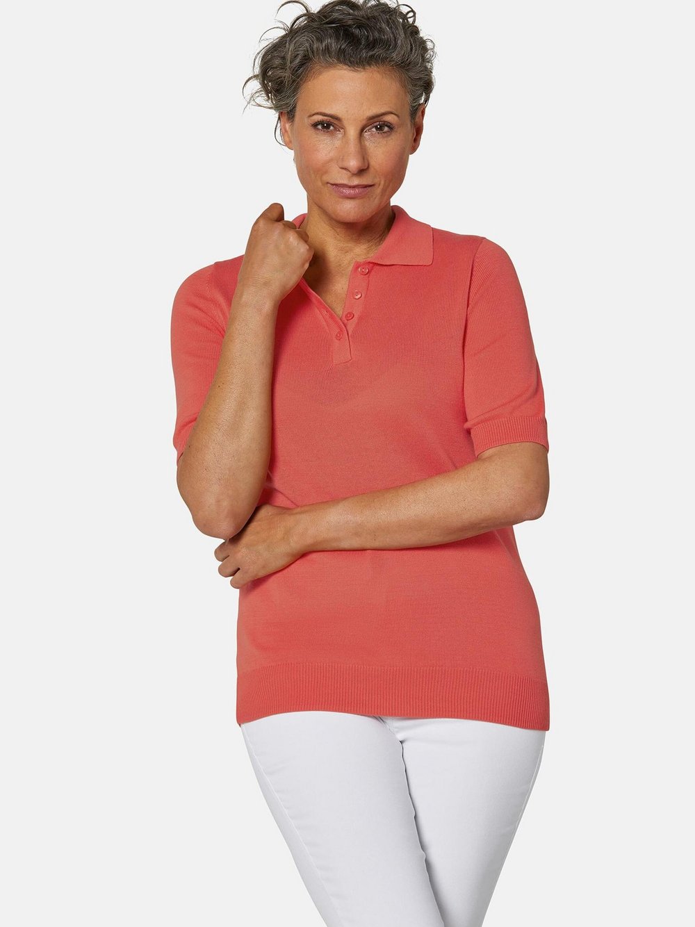 Goldner Poloshirt Damen Baumwolle