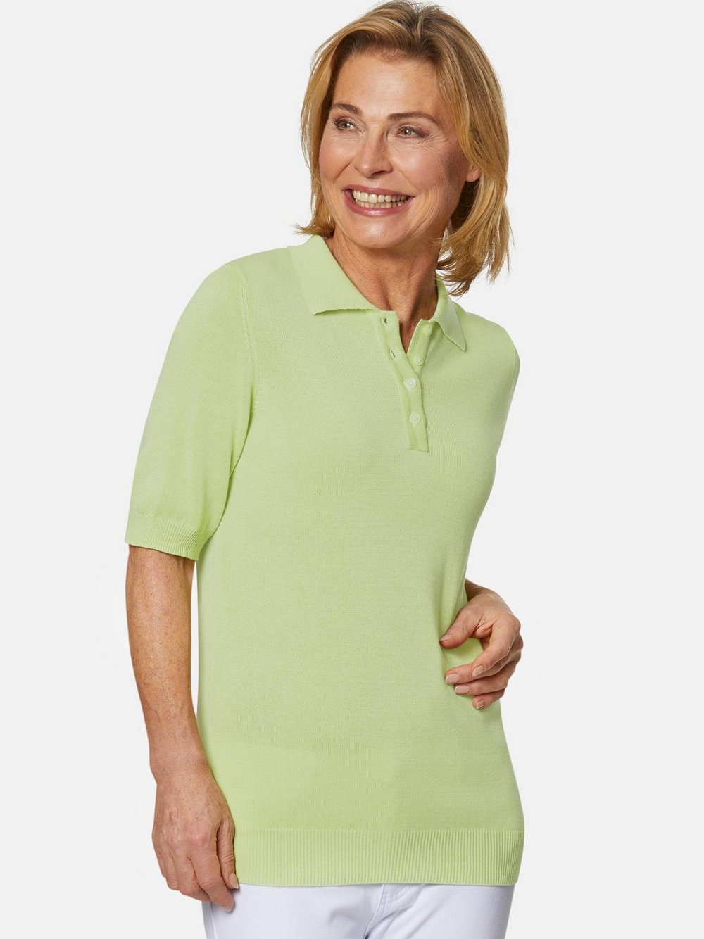 Goldner Poloshirt Damen Baumwolle