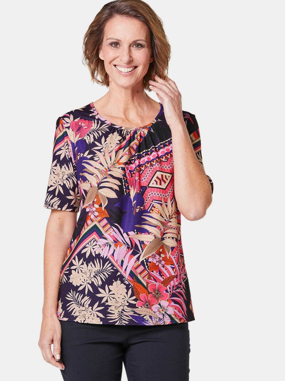 Goldner Shirt Damen bedruckt