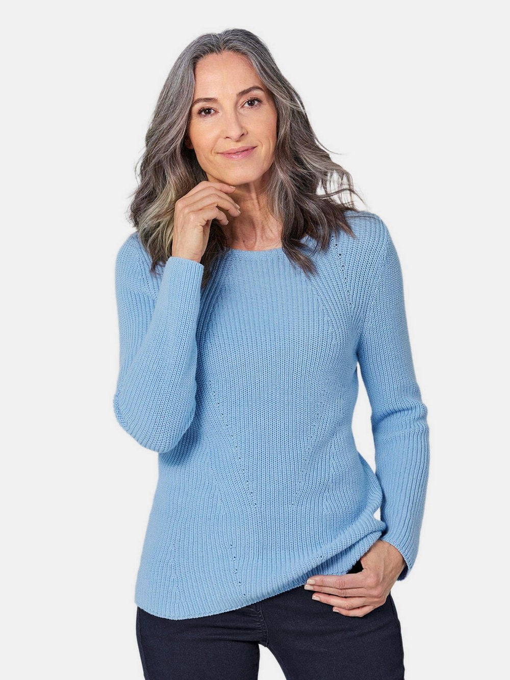 Goldner Pullover Damen Baumwolle