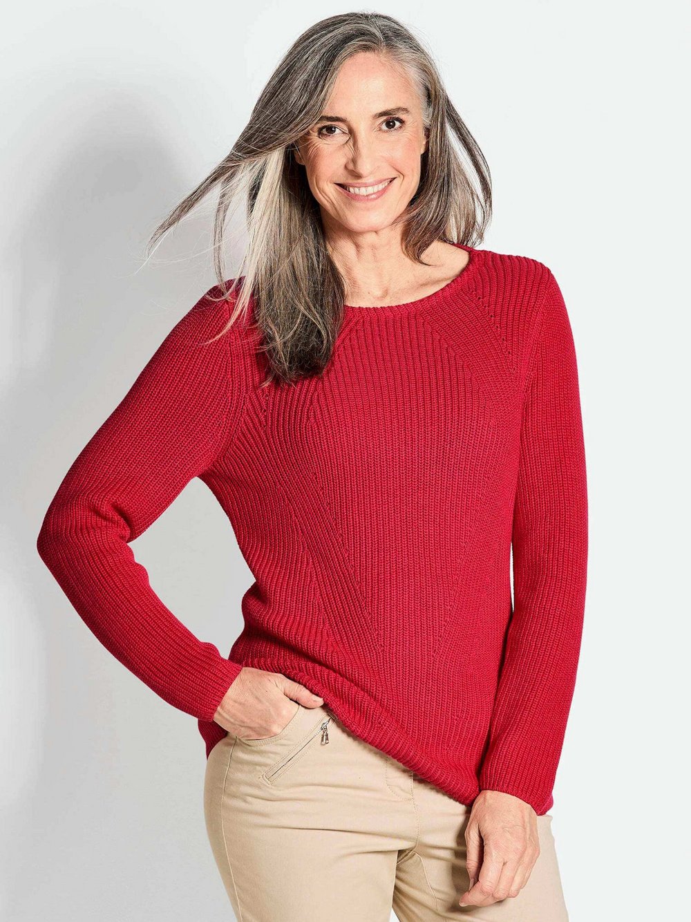 Goldner Pullover Damen Baumwolle