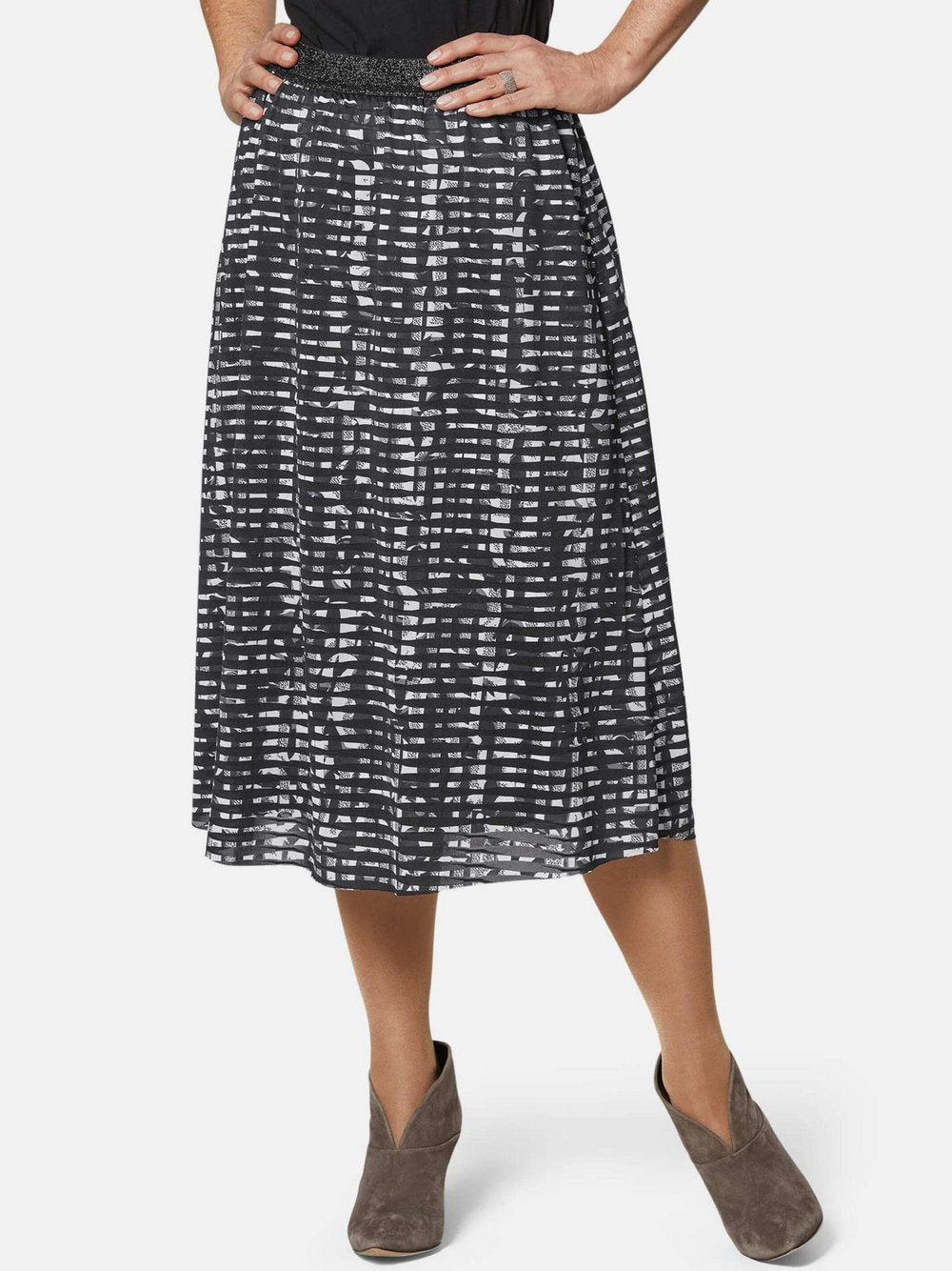 Goldner Druckrock Damen bedruckt