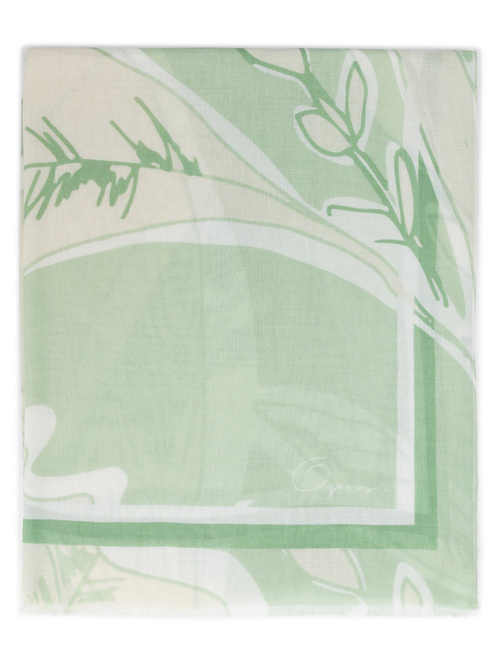 Opus Webschal mit Leinen-Anteil Damen Viskose gemustert