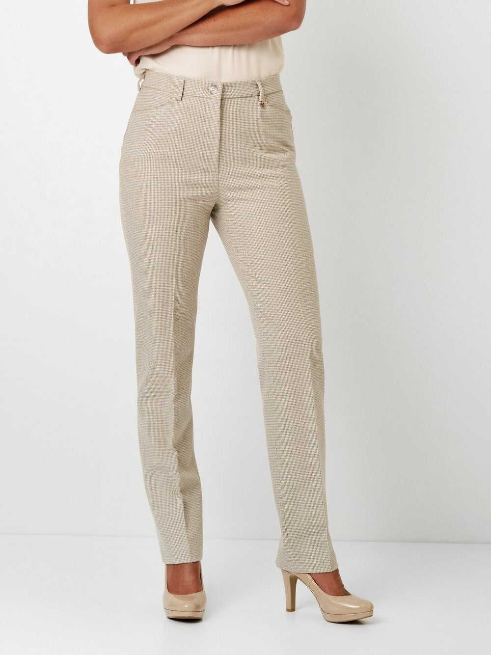 Relaxed Hose Damen Viskose gemustert