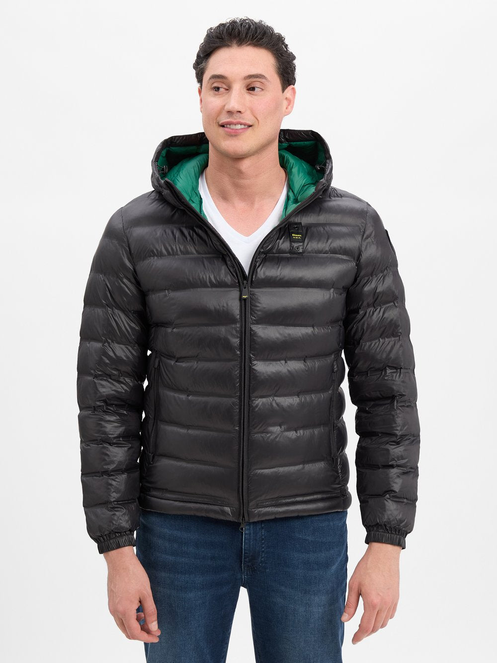 Blauer Steppjacke Herren Polyamid