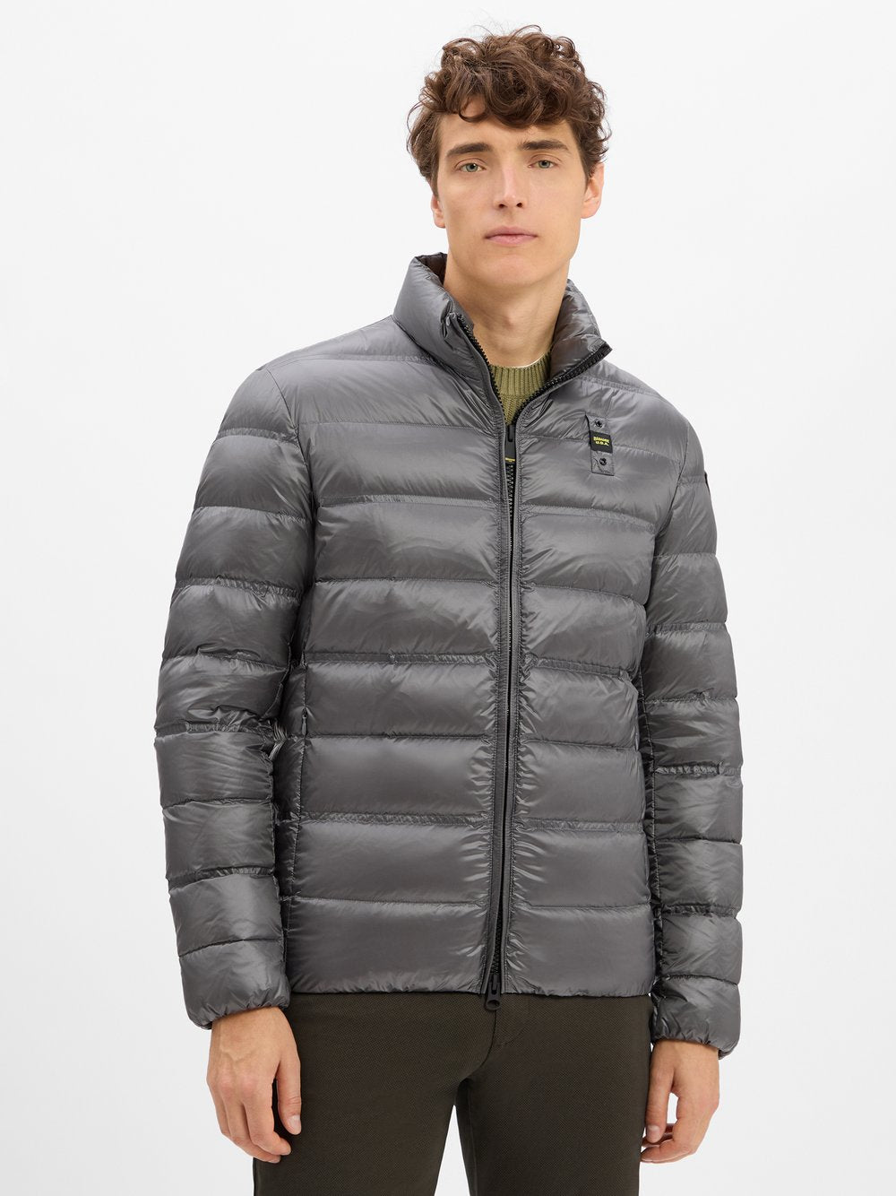 Blauer Daunen-Steppjacke Herren