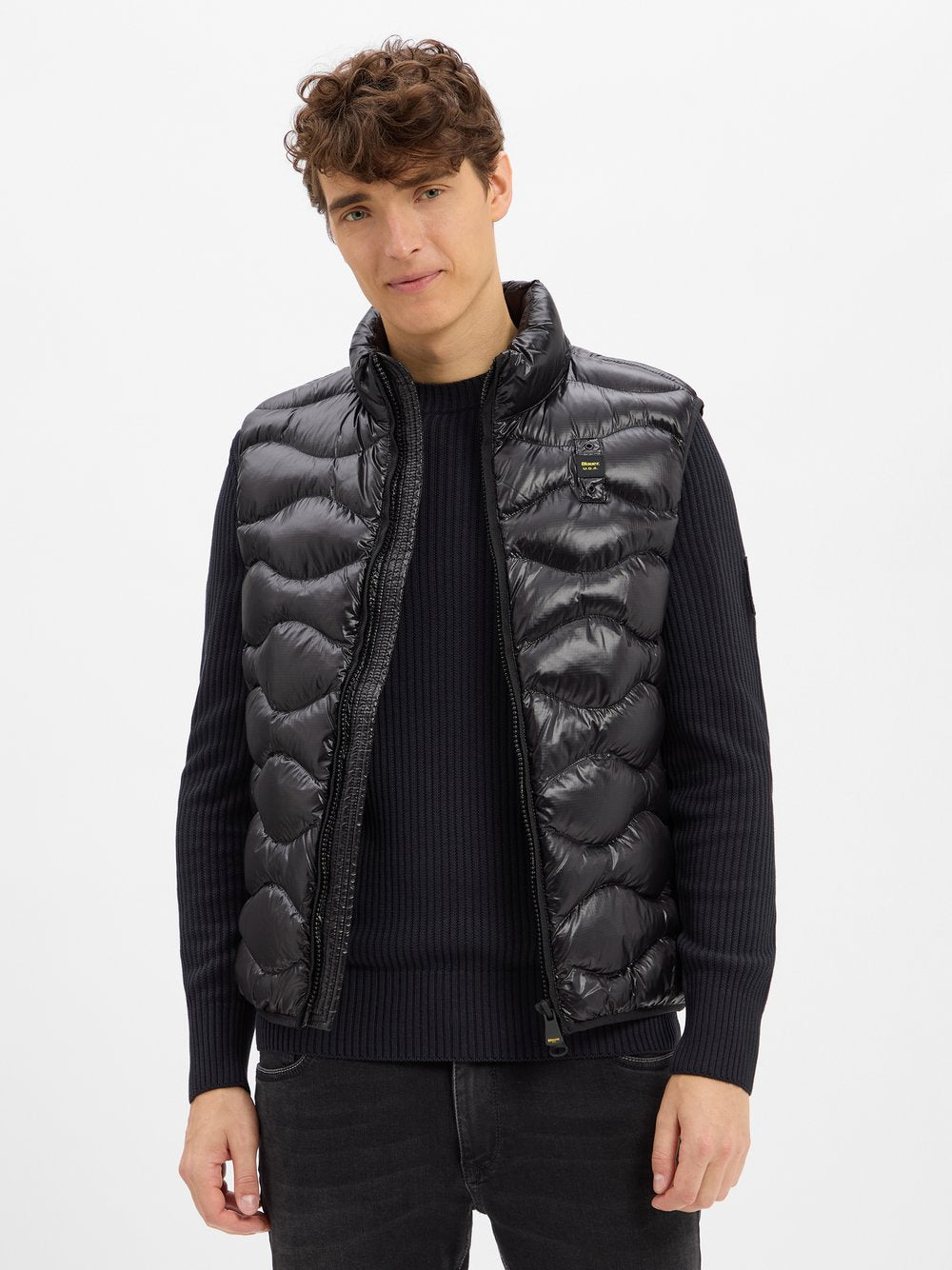 Blauer Steppweste Herren