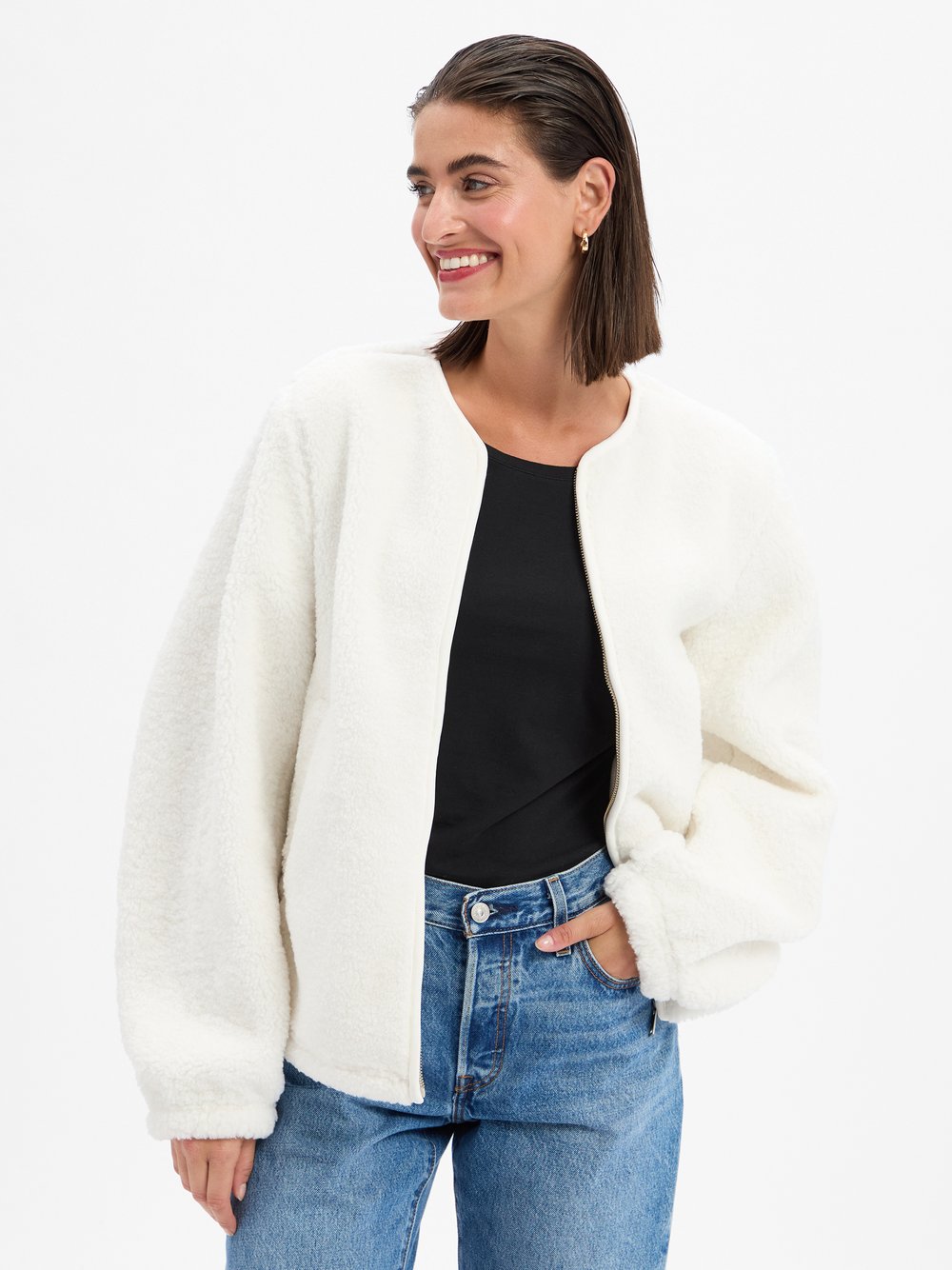 Samsøe Samsøe Teddyfell-Jacke Damen