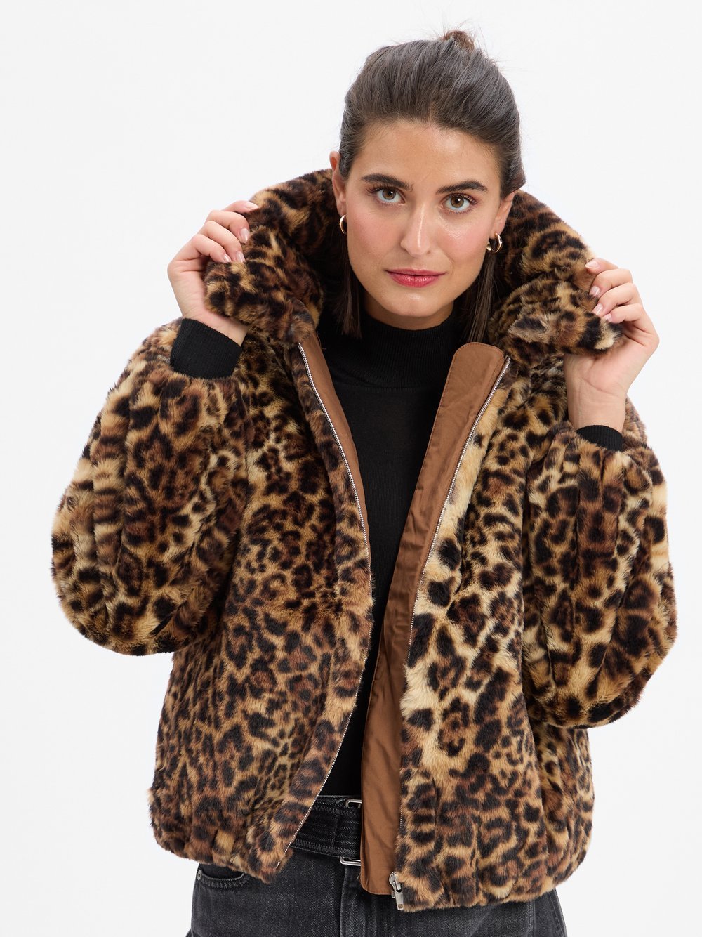 Levi's Kunstfell-Jacke Damen gemustert