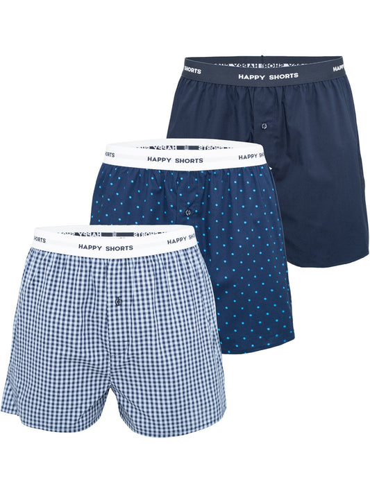 HAPPY SHORTS Boxer Herren Baumwolle bedruckt