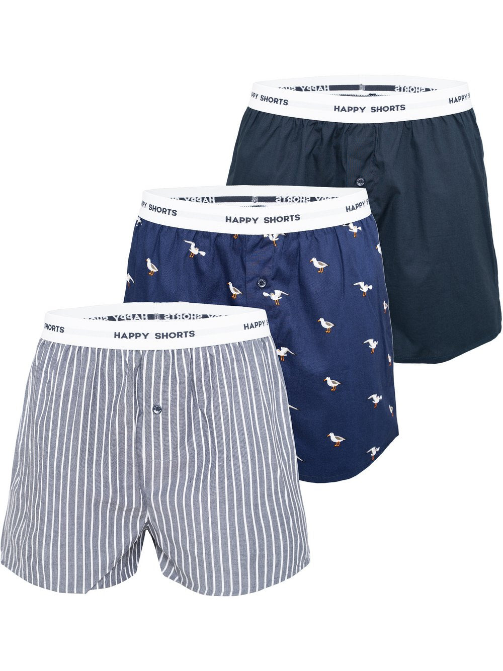 HAPPY SHORTS Boxer Herren Baumwolle bedruckt
