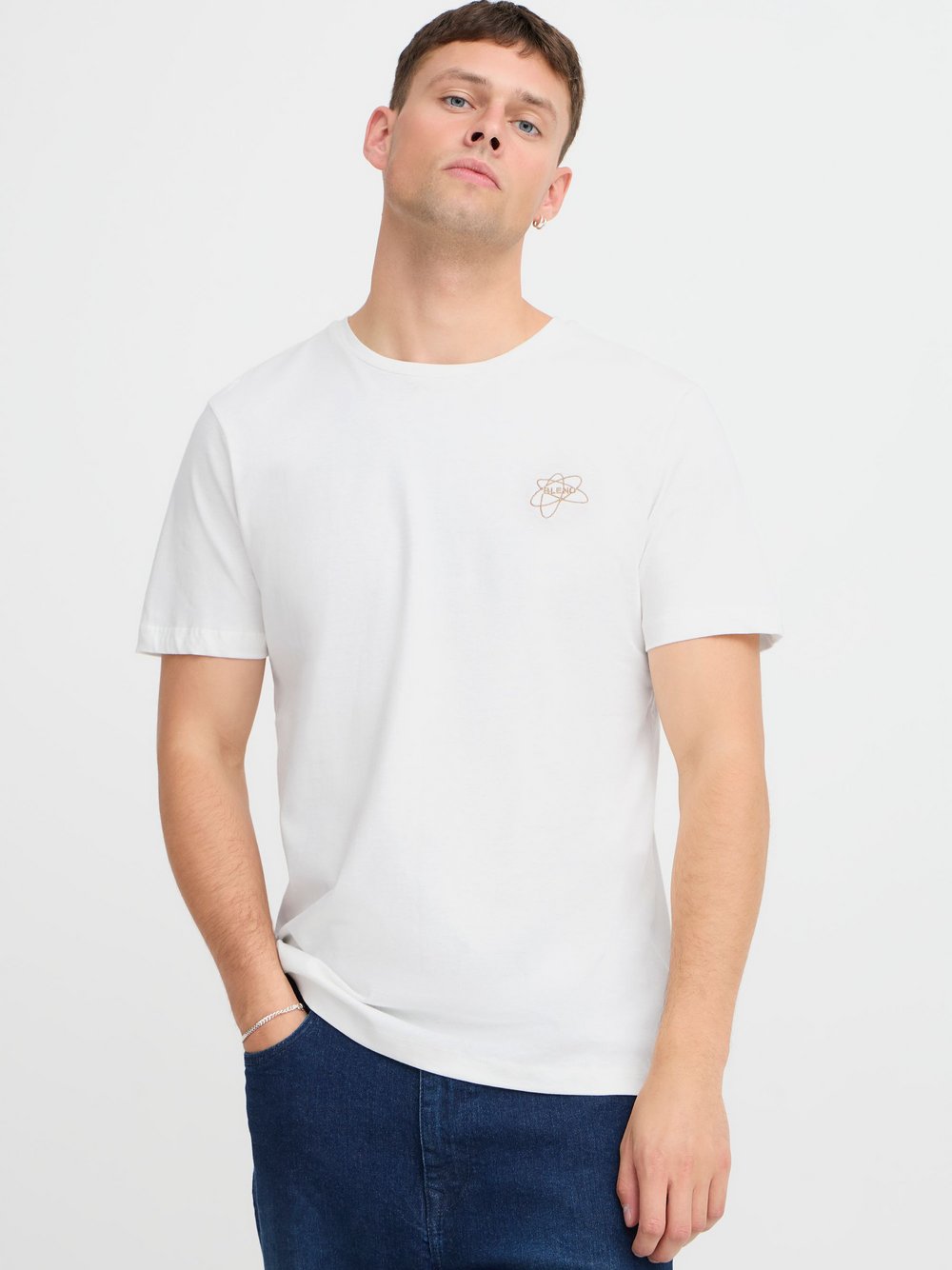 BLEND T-Shirt Herren Baumwolle gemustert