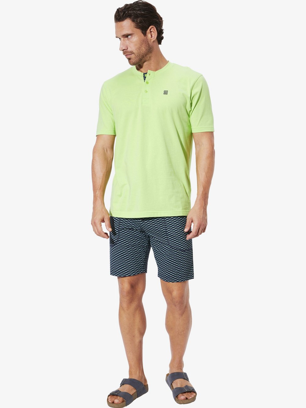 BABISTA 3 tlg. Schlafanzug Herren Baumwolle kariert