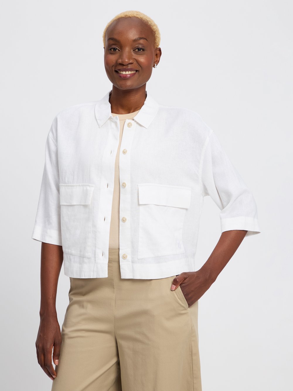 comma casual identity Kastenjacke mit Leinen-Anteil Damen