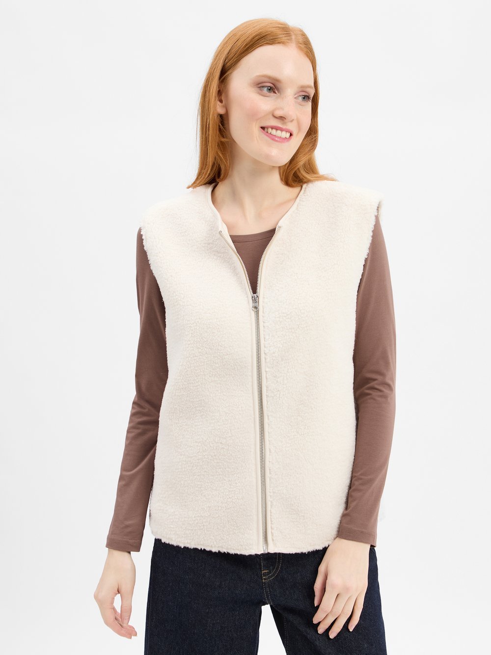 Marie Lund Teddyfell-Weste Damen