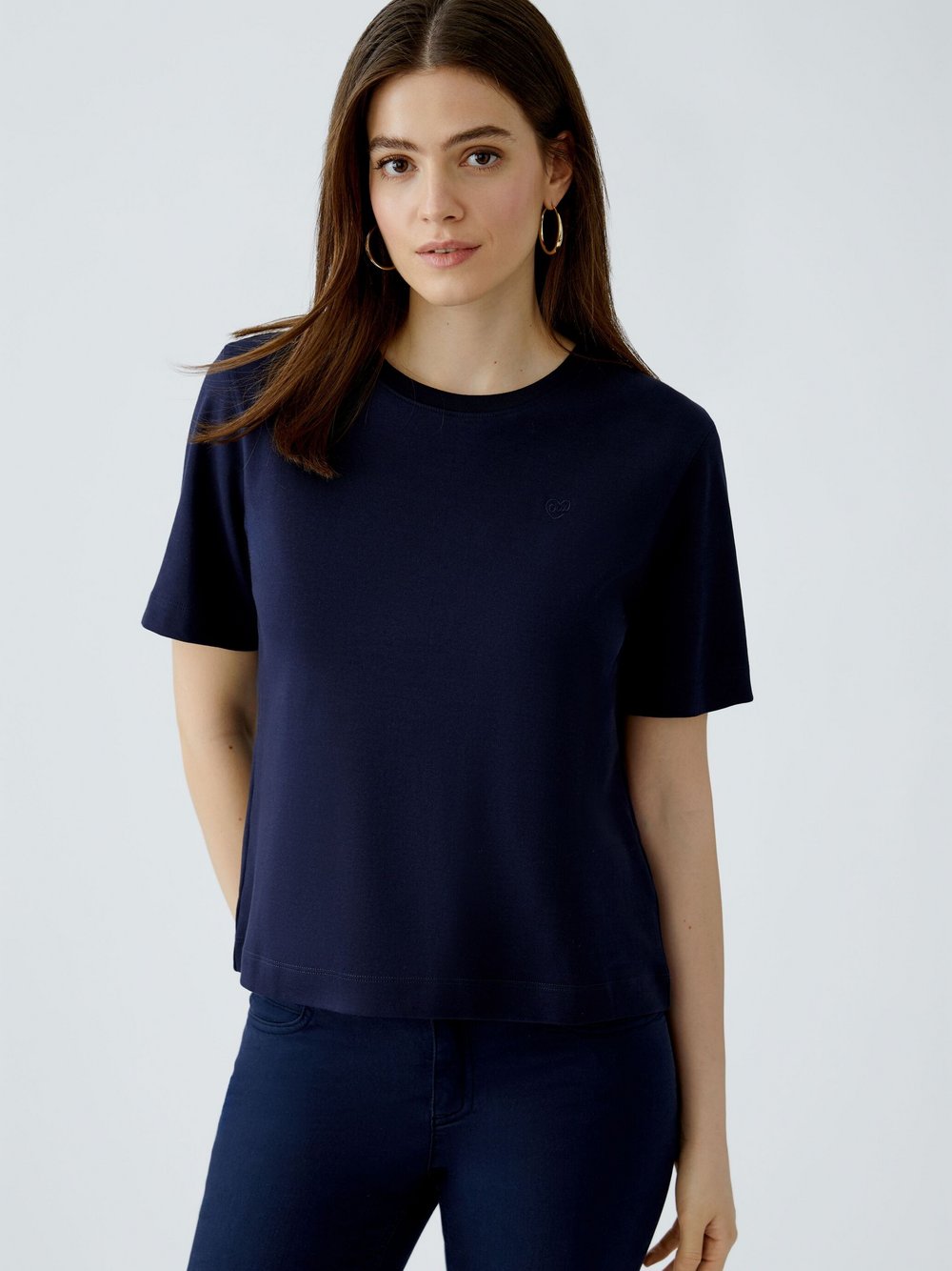 Oui T-Shirt Damen Baumwolle