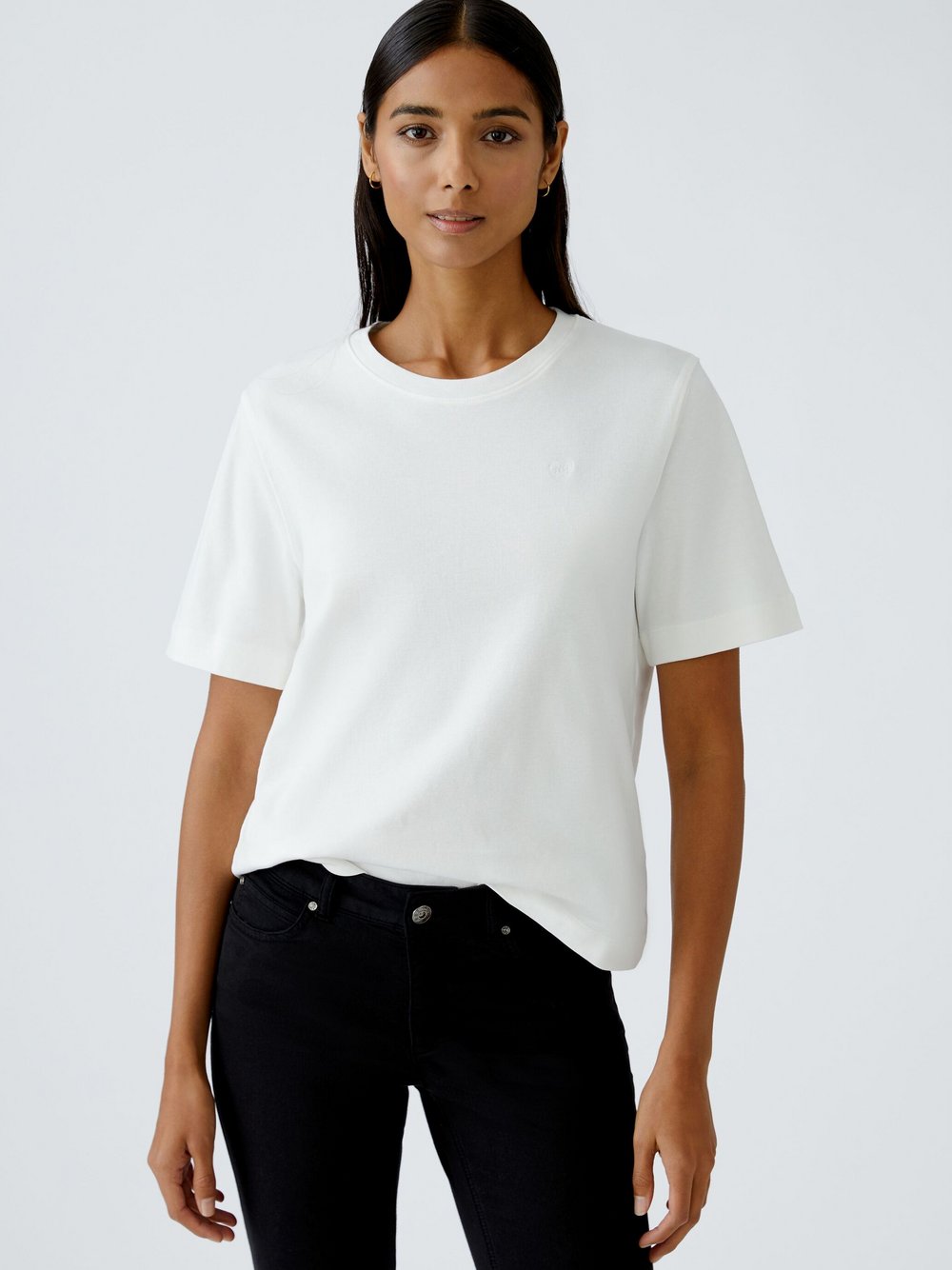 Oui T-Shirt Damen Baumwolle