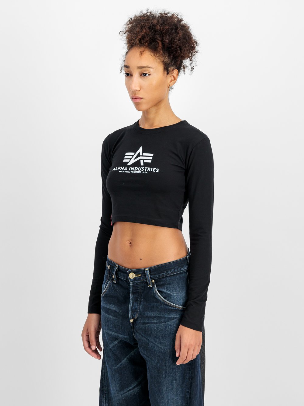 Alpha Industries Langarmshirt Damen Baumwolle bedruckt