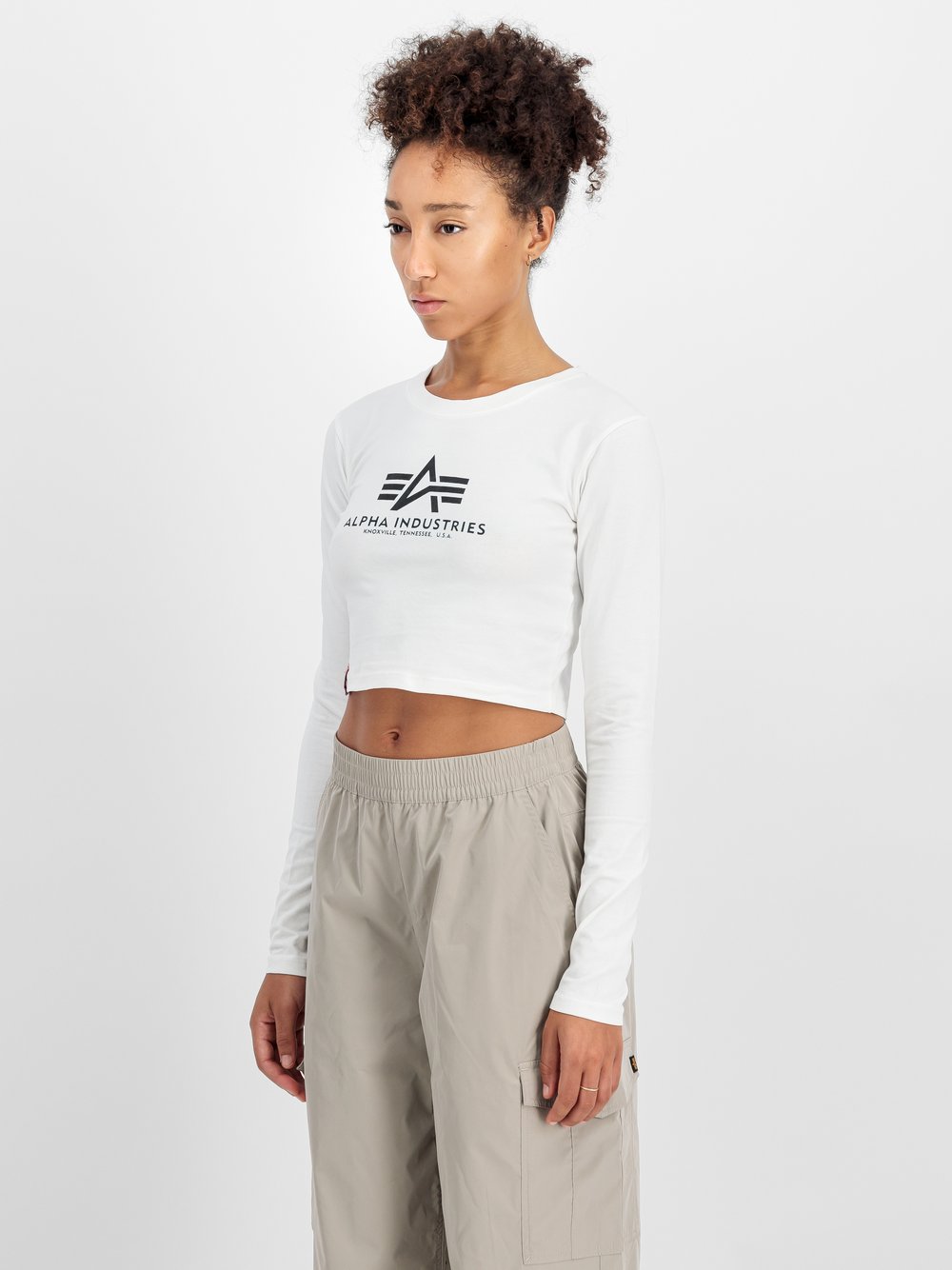 Alpha Industries Langarmshirt Damen Baumwolle bedruckt