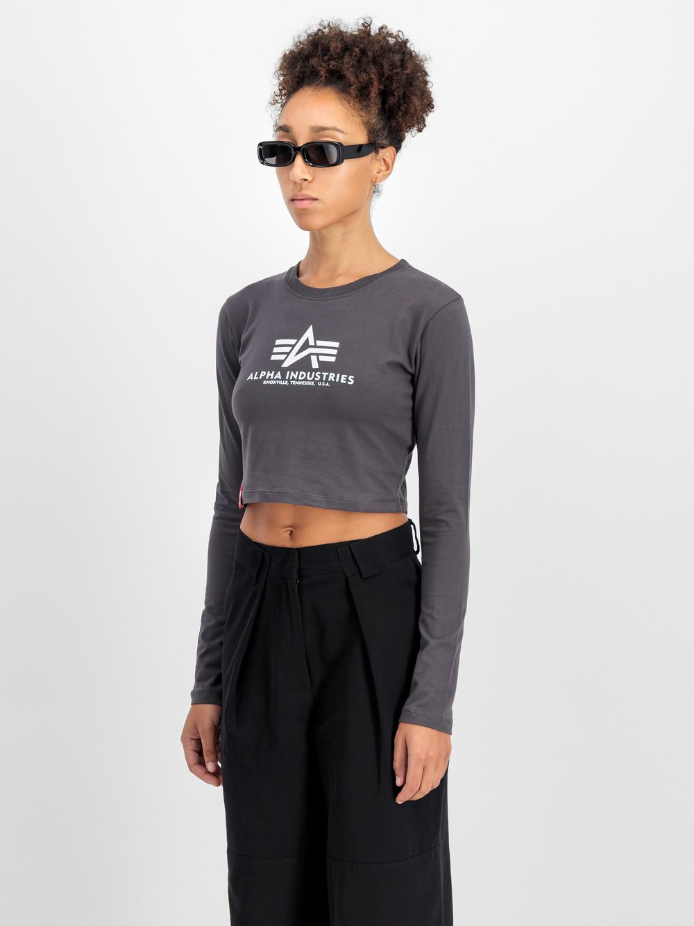 Alpha Industries Langarmshirt Damen Baumwolle bedruckt