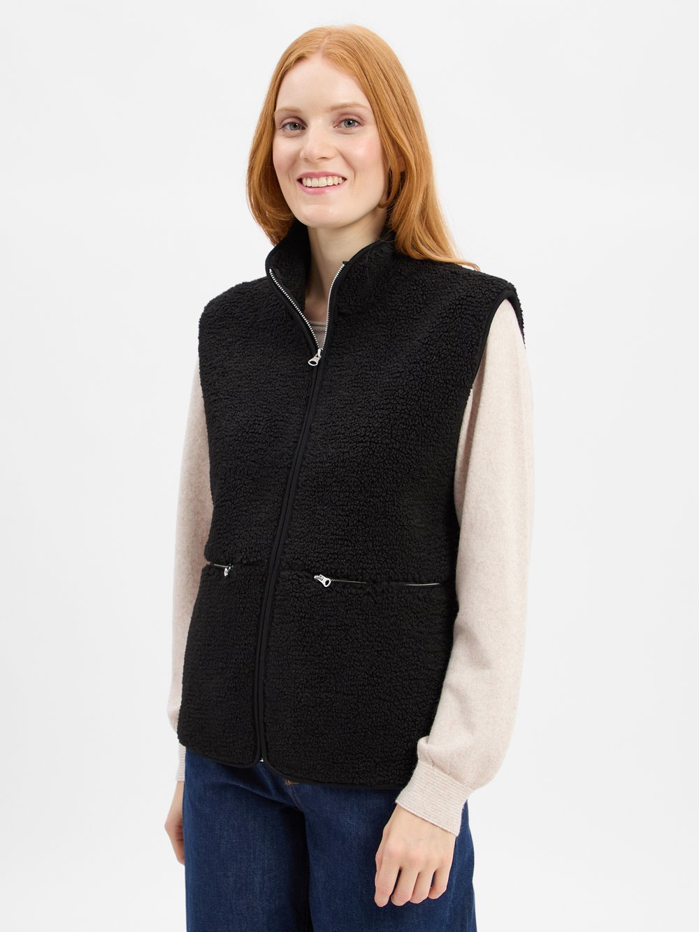 Marie Lund Teddyfell-Weste Damen