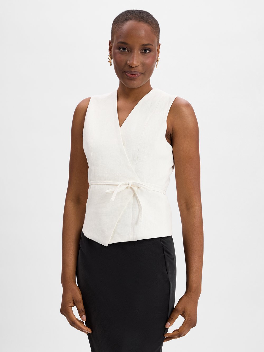 Neo Noir Weste Damen Leinen