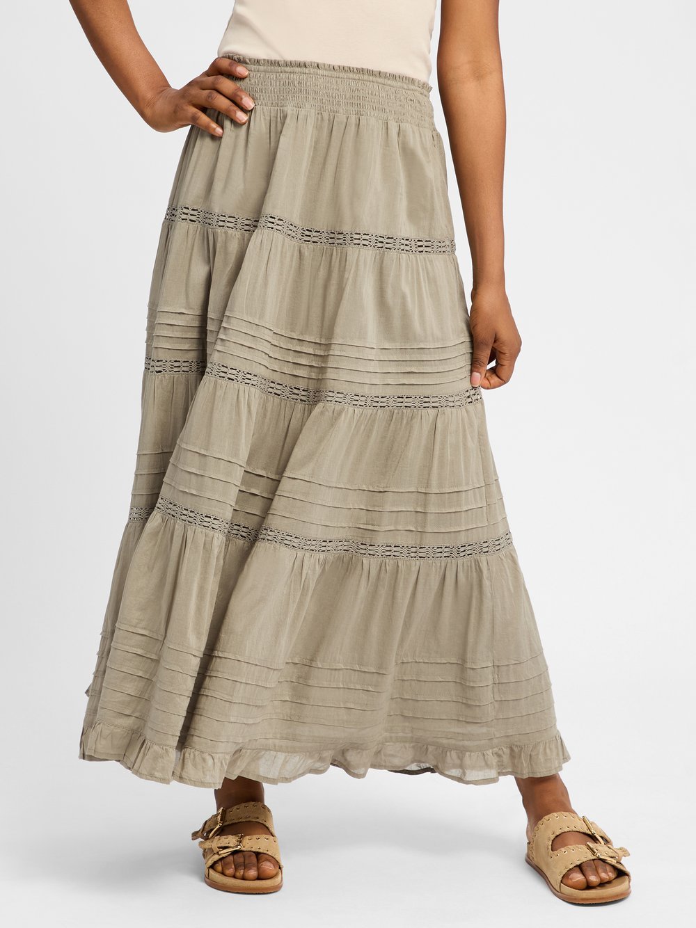 Neo Noir Maxirock Damen Baumwolle