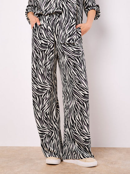 Apricot Hose Damen Viskose gemustert