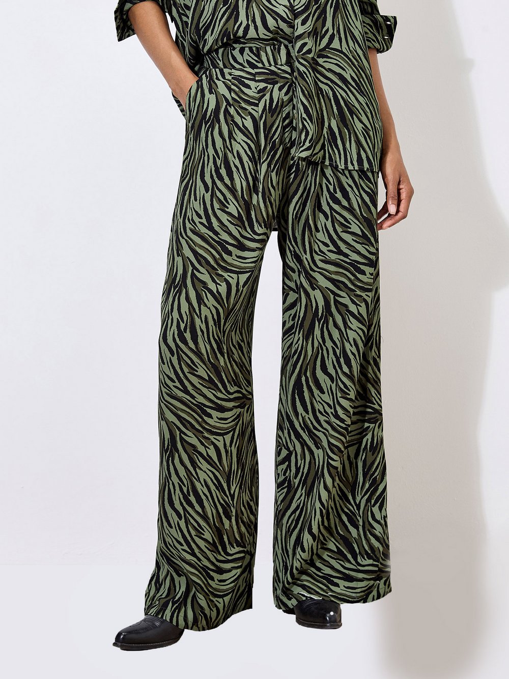 Apricot Hose Damen Viskose gemustert