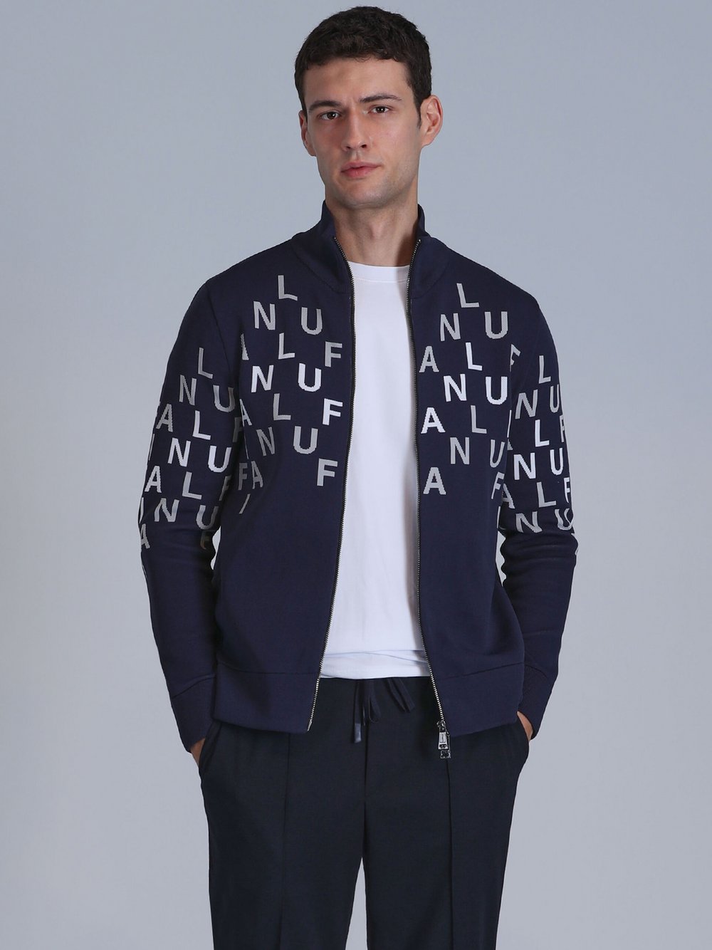 Lufian Strickjacke Herren bedruckt