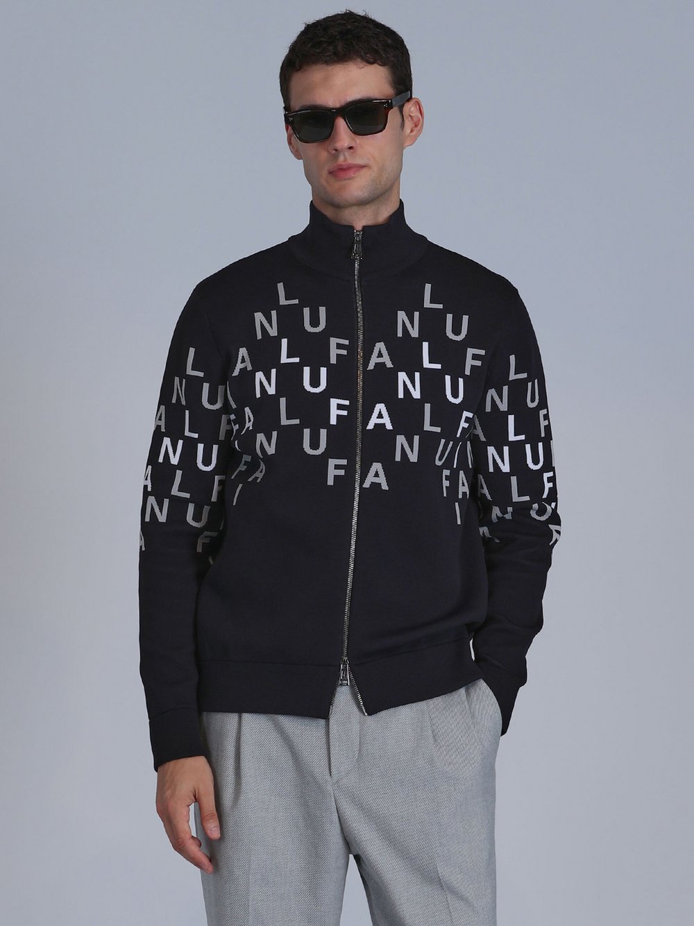 Lufian Strickjacke Herren bedruckt