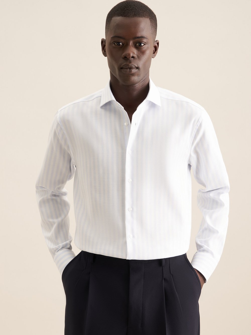 Seidensticker Business Hemd Herren Super Slim Fit Baumwolle gestreift