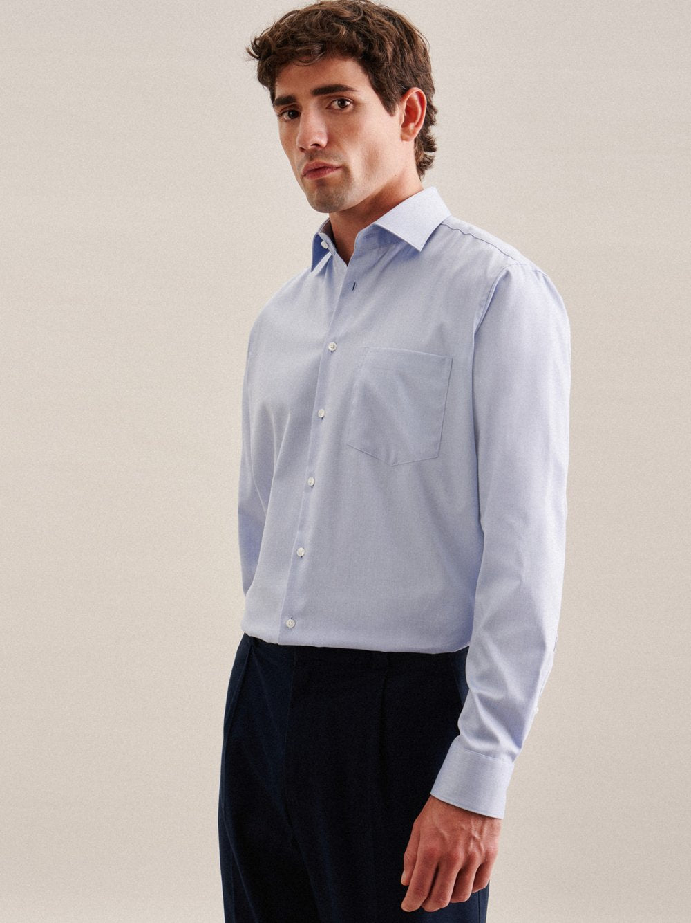 Seidensticker Business Hemd Herren Super Slim Fit Baumwolle gestreift