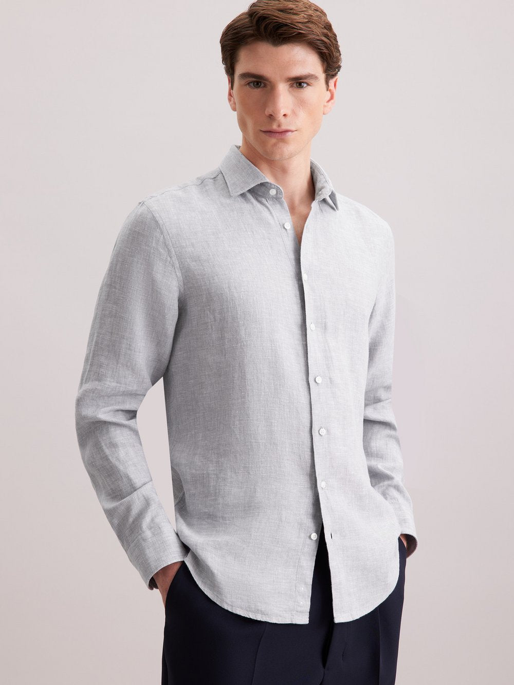 Seidensticker Business Hemd Herren Super Slim Fit Baumwolle gestreift