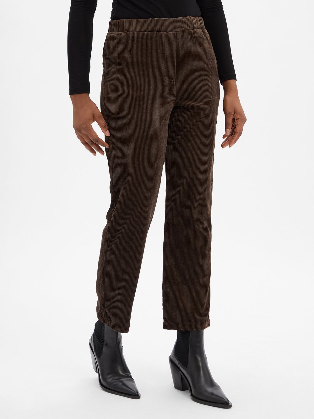 Marie Lund Cordhose Damen strukturiert