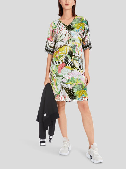 Marc Cain Kleid Damen Viskose gemustert