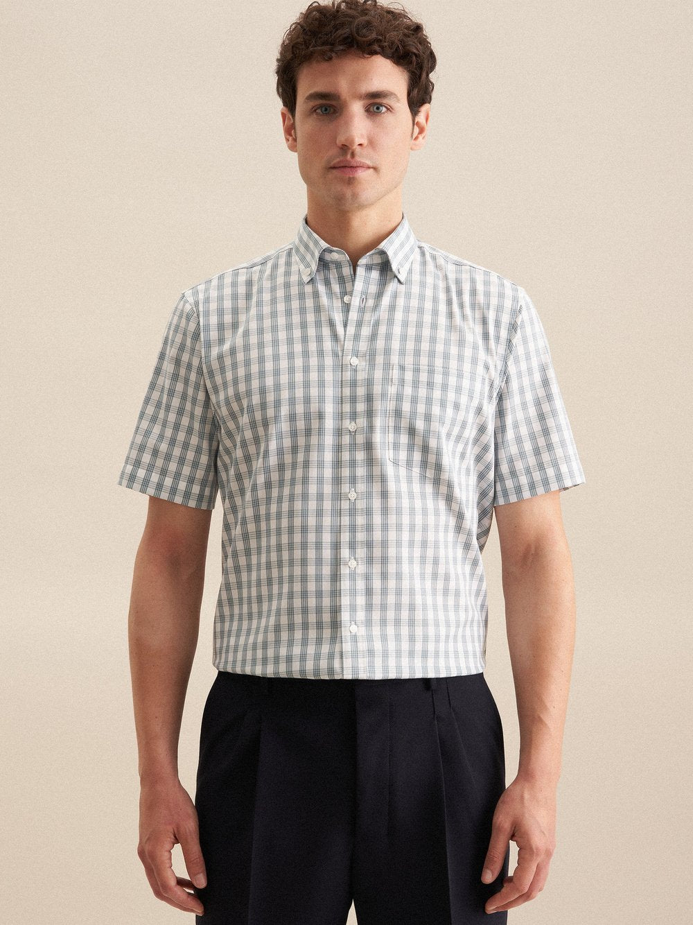 Seidensticker Business Hemd Herren Super Slim Fit Baumwolle gestreift