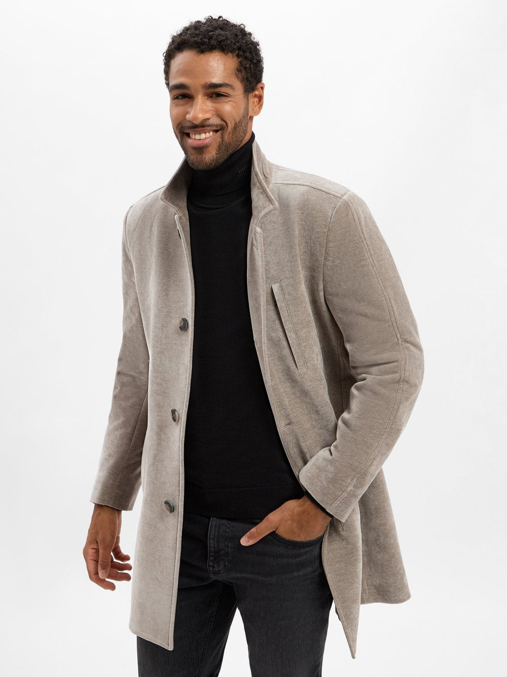 Finshley & Harding Mantel Herren meliert