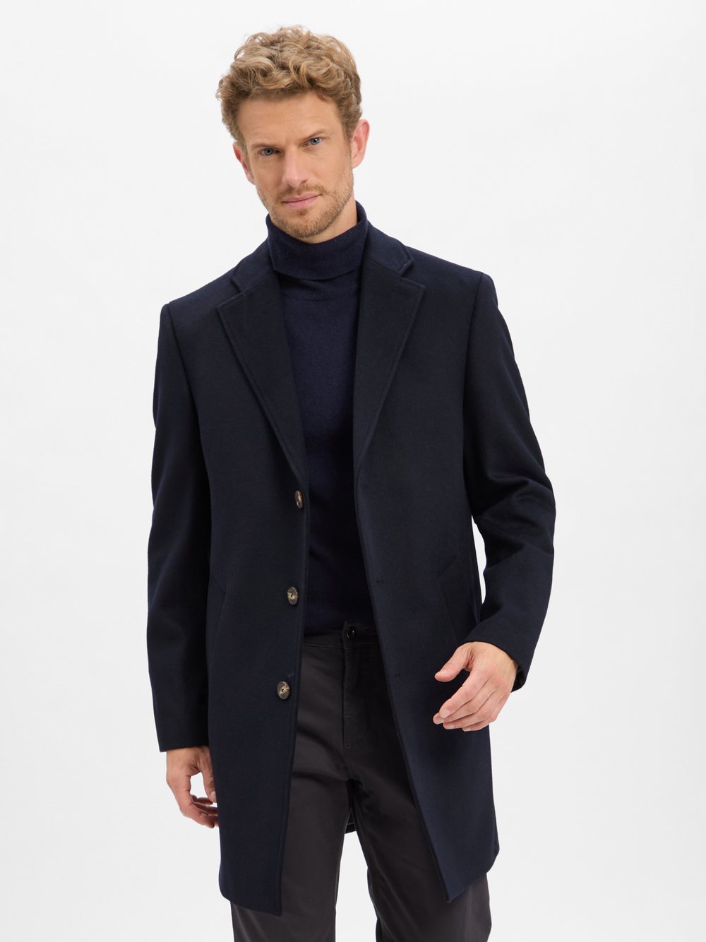 Finshley & Harding Wollmantel Herren Wolle