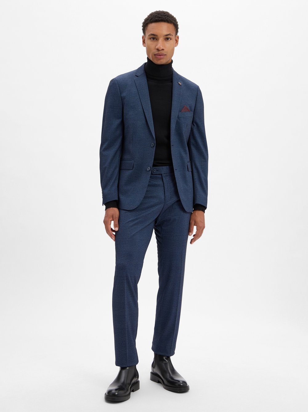 Finshley & Harding Anzug Herren Modern Fit Viskose kariert