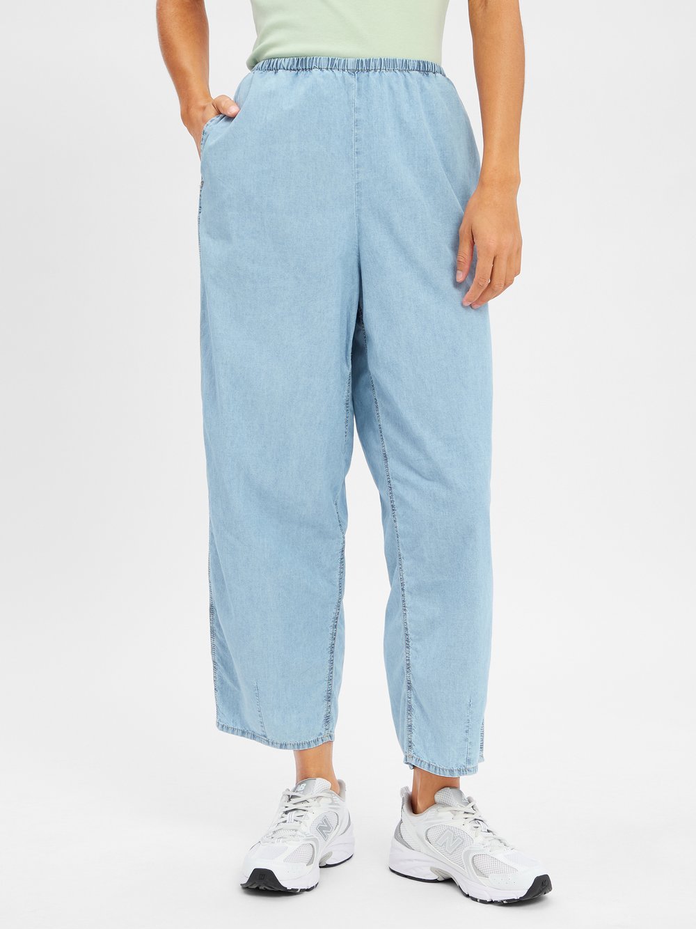 american vintage Stoffhose Damen Baumwolle