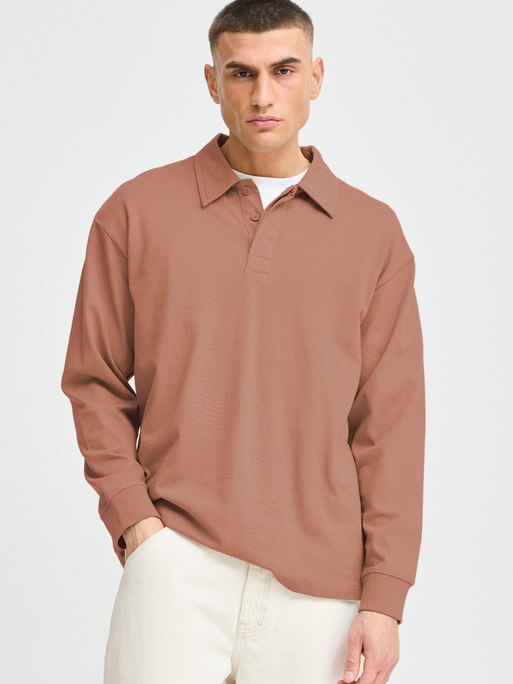 Solid Sweatshirt Herren Baumwolle