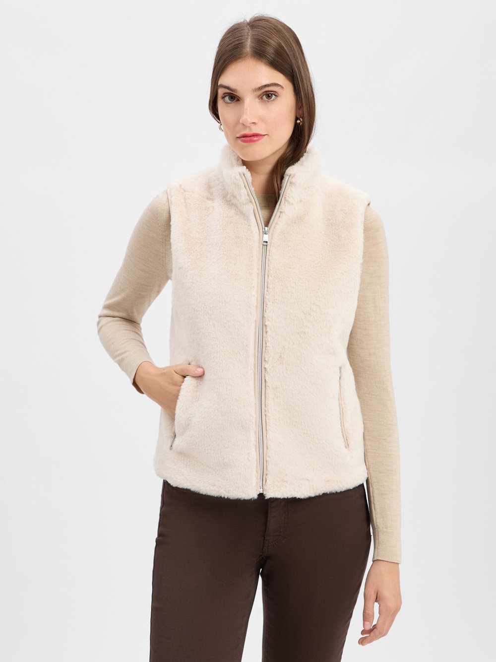 Marie Lund Kunstfellweste Damen