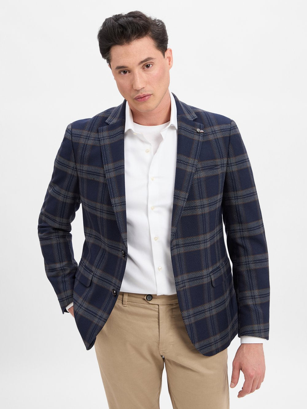 Bugatti Sakko Herren Regular Fit kariert